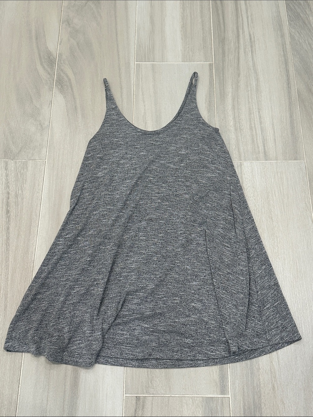 Lou & Grey XXS Petites Heather Gray Scoop Swing Dress